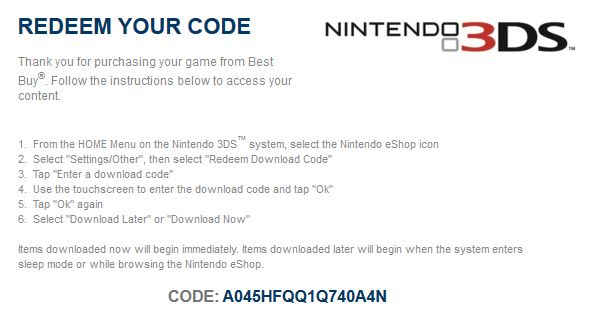 Nintendo Eshop Codes Unused